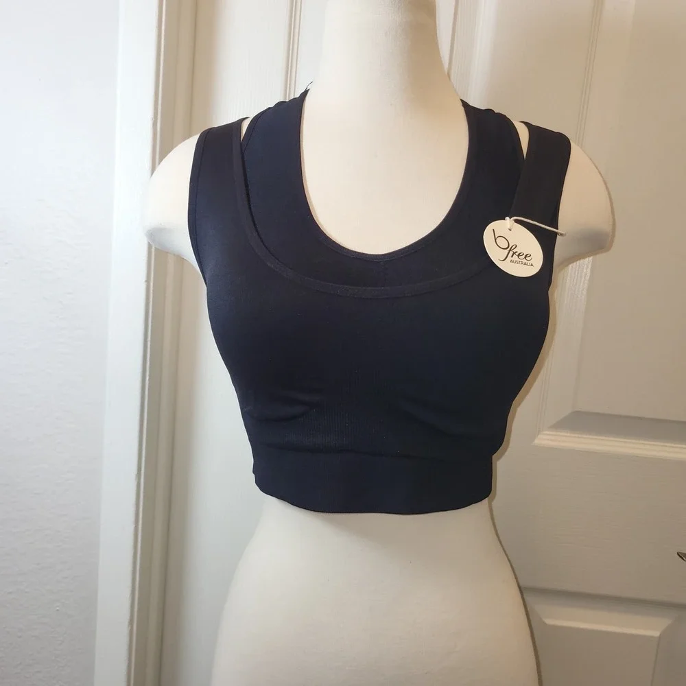 bfree Australia Women's Sports Tank Tops Padded Fitness Black  Size‎ L/XL